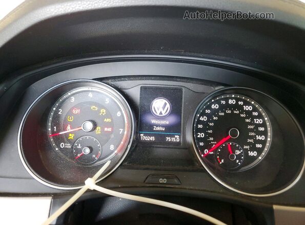 1V2LR2CA1KC543277 2019 VOLKSWAGEN ATLAS White Instrument cluster view