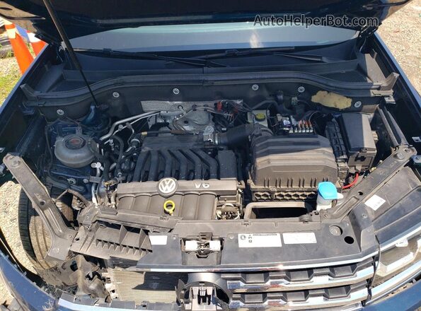 1V2LR2CA5KC612696 2019 VOLKSWAGEN ATLAS Blue Vista del compartimento del motor