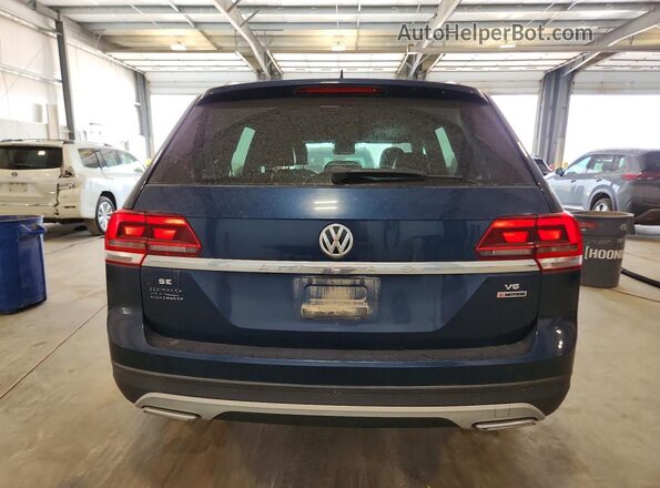 1V2LR2CA7JC513344 2018 VOLKSWAGEN ATLAS Blue Rear view