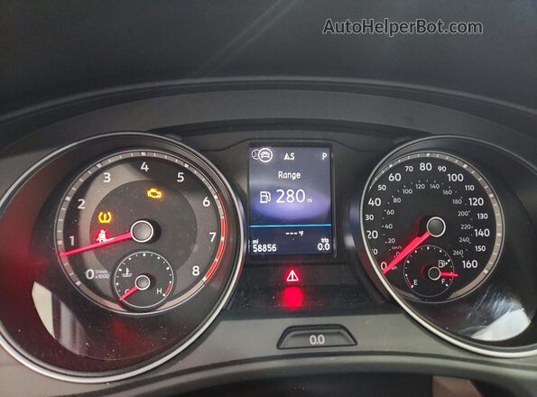 1V2LR2CA8KC621344 2019 VOLKSWAGEN ATLAS White Instrument cluster view