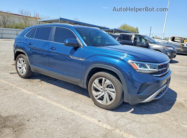 1V2ME2CA3LC208507 2020 VOLKSWAGEN ATLAS Blue Передня права чверть