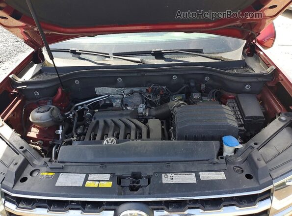 1V2MR2CA3JC538942 2018 VOLKSWAGEN ATLAS Красный Вид подкапотного пространства