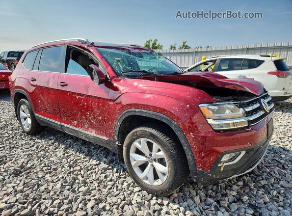 1V2MR2CA6JC520158 2018 VOLKSWAGEN ATLAS Red წინა მარჯვენა