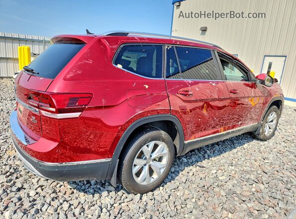 1V2MR2CA6JC520158 2018 VOLKSWAGEN ATLAS Red უკანა მარჯვენა