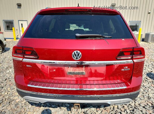 1V2MR2CA6JC520158 2018 VOLKSWAGEN ATLAS Red უკანა ხედი