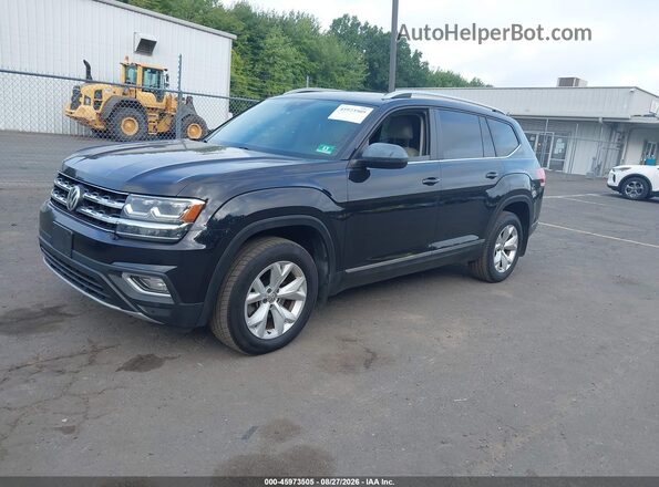 1V2MR2CA6JC540670 2018 VOLKSWAGEN ATLAS Black Առջևի ձախ երեք քառորդ տեսարան
