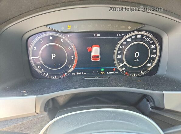 1V2MR2CA6KC538239 2019 VOLKSWAGEN ATLAS Black Widok zestawu wskaźników