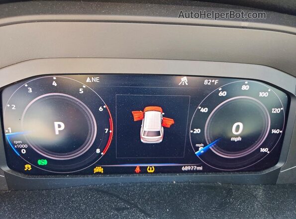 1V2MR2CA7KC567541 2019 VOLKSWAGEN ATLAS White Widok zestawu wskaźników