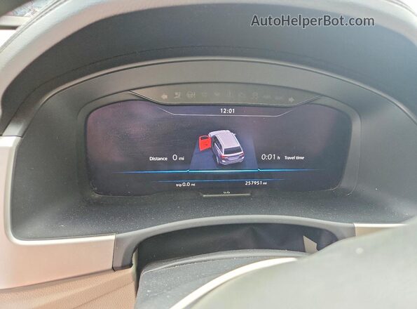1V2MR2CA8KC507476 2019 VOLKSWAGEN ATLAS White Instrument cluster view