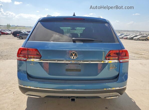 1V2MR2CA8KC510555 2019 VOLKSWAGEN ATLAS Blue Rear view