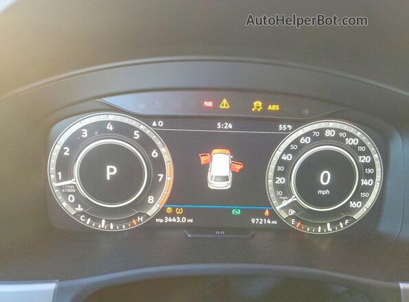 1V2NR2CA0KC501966 2019 VOLKSWAGEN ATLAS Red ხელსაწყოთა პანელის ხედი