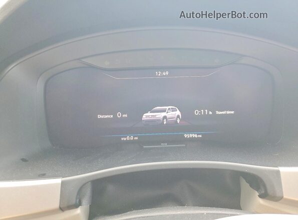 1V2NR2CA2JC532487 2018 VOLKSWAGEN ATLAS White Instrument cluster view