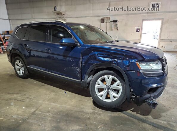 1V2NR2CA7JC533408 2018 VOLKSWAGEN ATLAS Blue Przód prawy