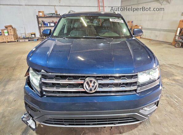 1V2NR2CA7JC533408 2018 VOLKSWAGEN ATLAS Blue Widok z przodu