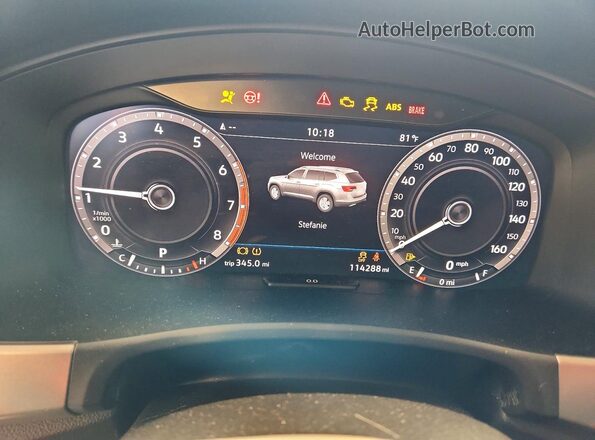 1V2NR2CA7KC514990 2019 VOLKSWAGEN ATLAS Серый Вид щитка приборов