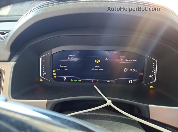 1V2NR2CA7KC620193 2019 VOLKSWAGEN ATLAS Blue Вид щитка приладів