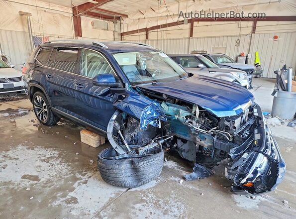 1V2NR2CA7KC620193 2019 VOLKSWAGEN ATLAS Blue Передня права чверть