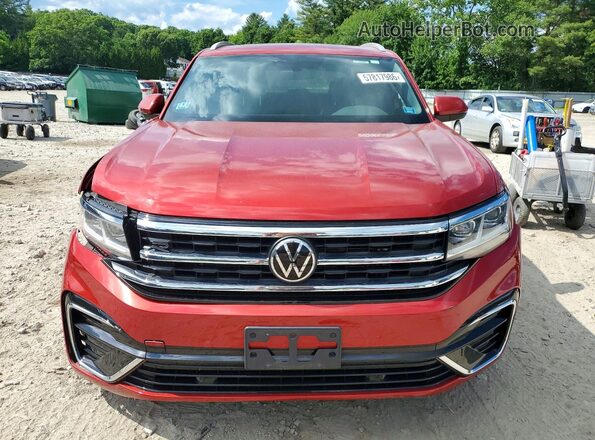 1V2RE2CA2MC212801 2021 VOLKSWAGEN ATLAS Red წინა ხედი