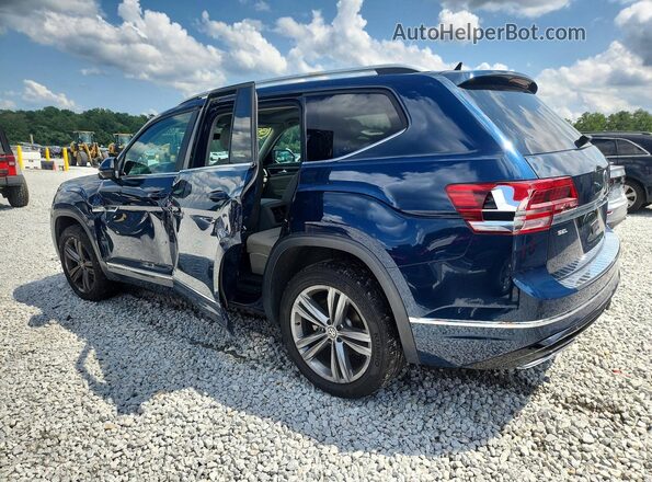 1V2RR2CAXKC610422 2019 VOLKSWAGEN ATLAS Blue Задня ліва чверть