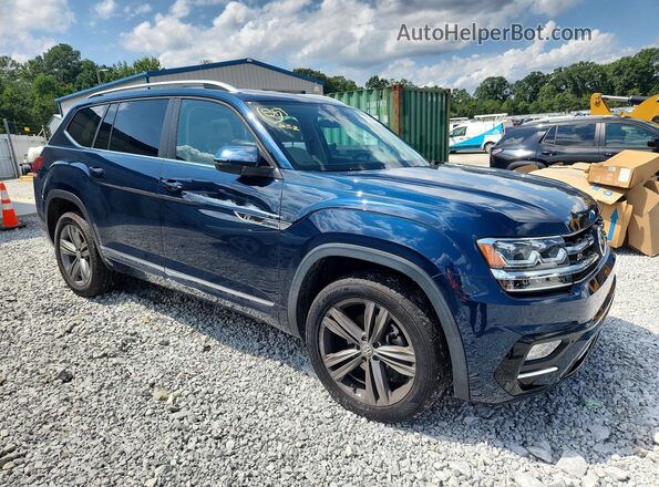 1V2RR2CAXKC610422 2019 VOLKSWAGEN ATLAS Blue Передня права чверть