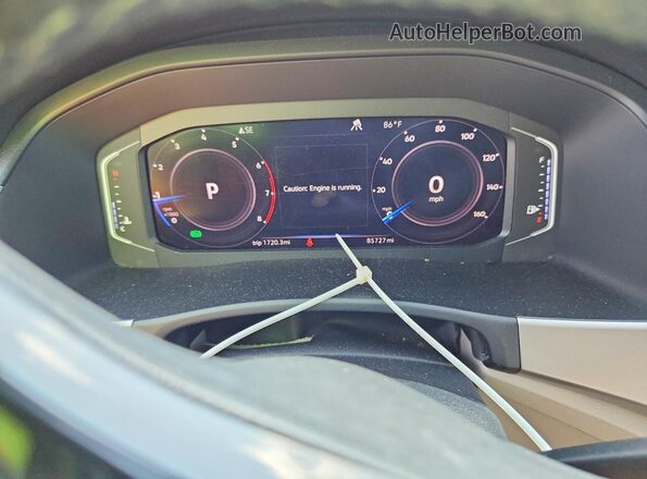 1V2RR2CAXKC610422 2019 VOLKSWAGEN ATLAS Blue Вид щитка приладів