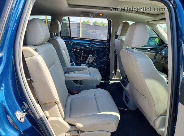 1V2RR2CAXKC610422 2019 VOLKSWAGEN ATLAS Blue Вид задньої частини салону