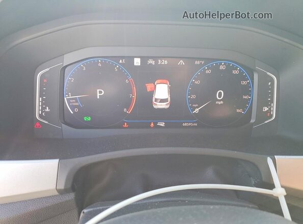 1V2SE2CA8MC206115 2021 VOLKSWAGEN ATLAS White Instrument cluster view