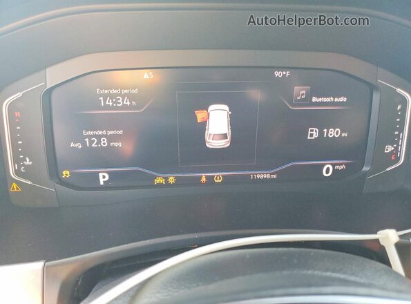 1V2SR2CA1KC590949 2019 VOLKSWAGEN ATLAS Black ხელსაწყოთა პანელის ხედი