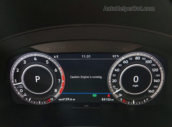 1V2SR2CA6KC529158 2019 VOLKSWAGEN ATLAS Black Instrument cluster view
