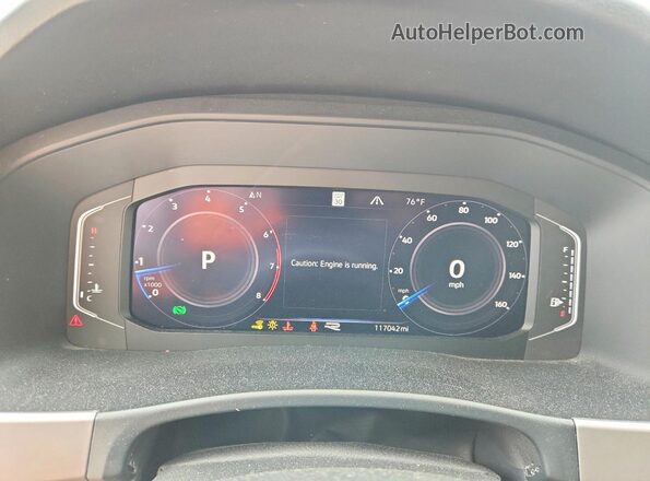1V2TE2CA3LC225447 2020 VOLKSWAGEN ATLAS White Սարքավորումների վահանակի տեսք