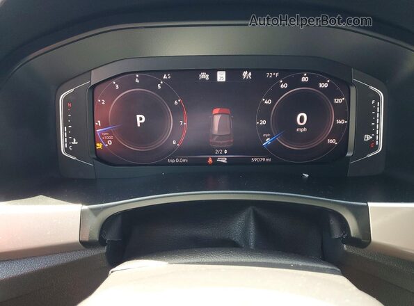 1V2TE2CA6LC221585 2020 VOLKSWAGEN ATLAS Черный Вид щитка приборов
