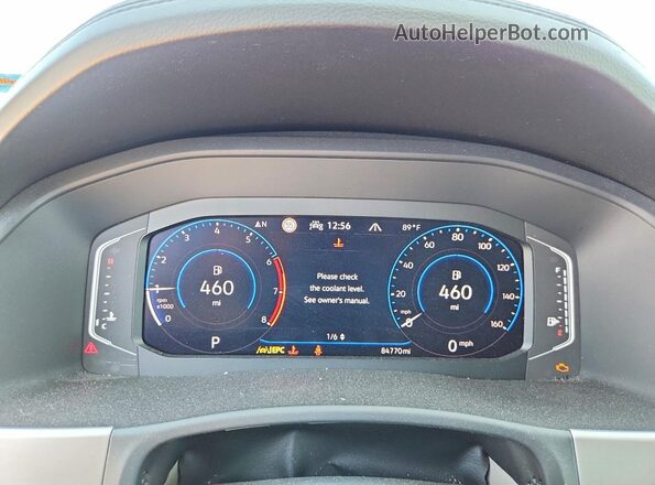 1V2TP2CA1MC570598 2021 VOLKSWAGEN ATLAS White Instrument cluster view