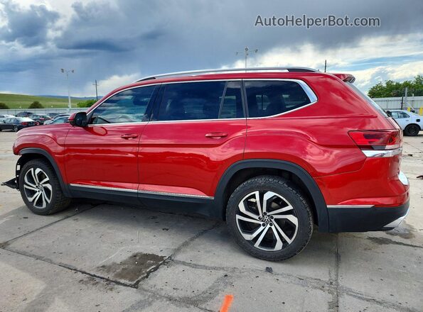 1V2TP2CA6MC512552 2021 VOLKSWAGEN ATLAS Red Задня ліва чверть