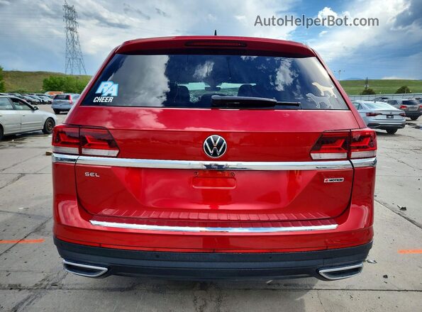 1V2TP2CA6MC512552 2021 VOLKSWAGEN ATLAS Red Вид ззаду