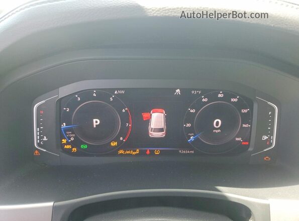 1V2TR2CA3MC503222 2021 VOLKSWAGEN ATLAS White ხელსაწყოთა პანელის ხედი