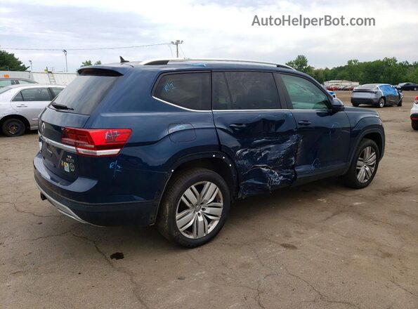 1V2UR2CA1KC581936 2019 VOLKSWAGEN ATLAS Синий Задняя правая четверть