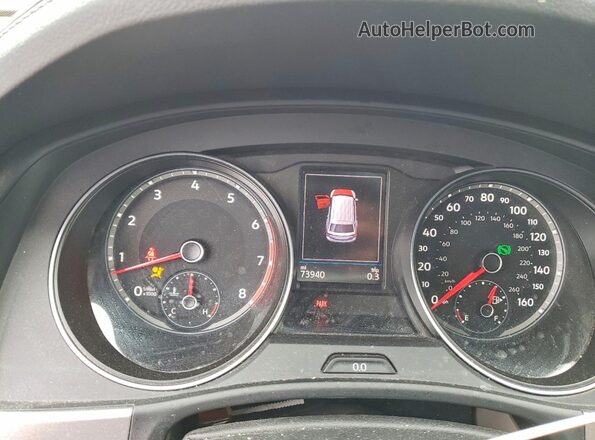 1V2UR2CA1KC581936 2019 VOLKSWAGEN ATLAS Синий Вид щитка приборов