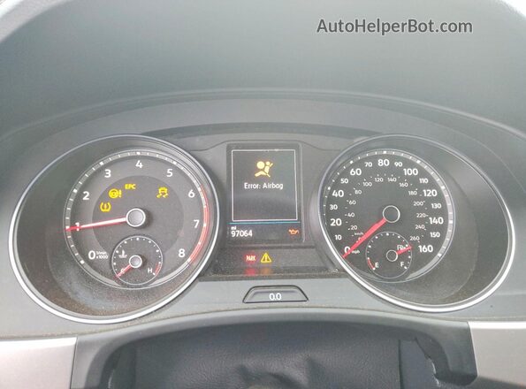 1V2UR2CA1KC613137 2019 VOLKSWAGEN ATLAS Серый Вид щитка приборов