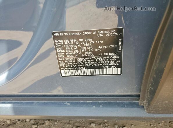 1V2VRPE87SC005571 2025 VOLKSWAGEN ID.4 Gray Widok komory silnika