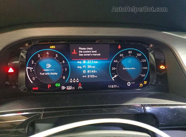 1V2WC2CA8TC216326 2026 VOLKSWAGEN ATLAS Blue Вид щитка приладів