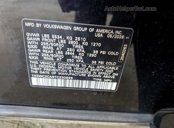 1V2WC2CA9TC230896 2026 VOLKSWAGEN ATLAS Black 
