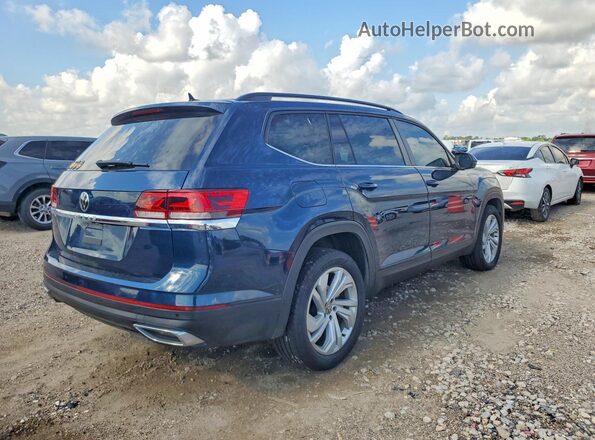 1V2WP2CA7MC603455 2021 VOLKSWAGEN ATLAS Синий Задняя правая четверть
