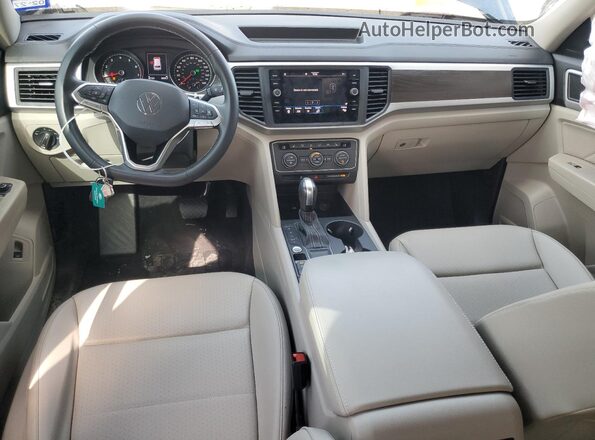 1V2WP2CA7MC603455 2021 VOLKSWAGEN ATLAS Синий Вид панели приборов