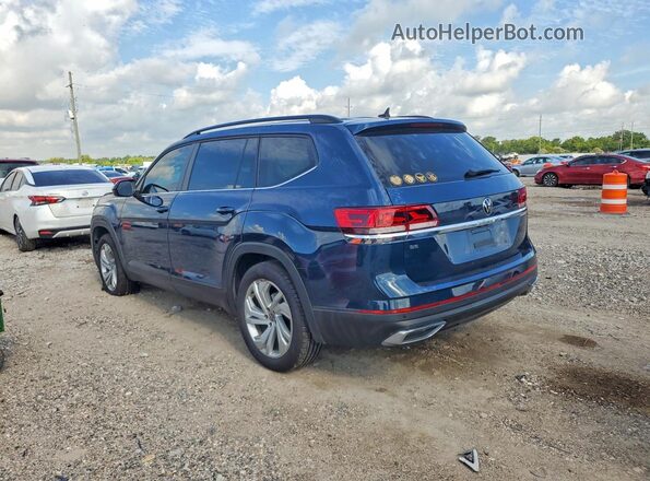 1V2WP2CA7MC603455 2021 VOLKSWAGEN ATLAS Синий Задняя левая четверть
