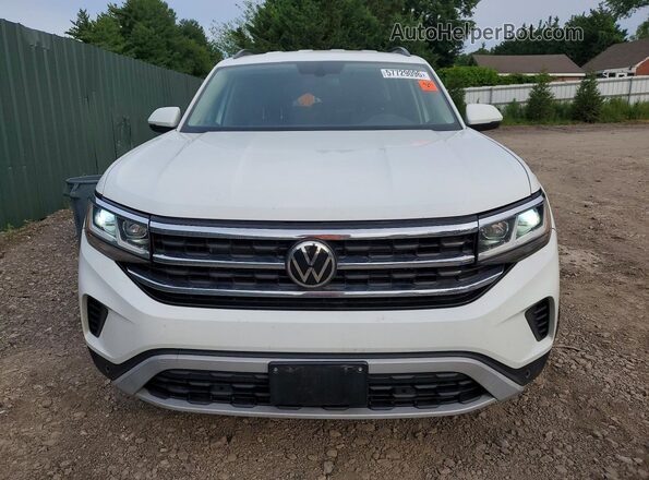 1V2WR2CA3MC565121 2021 VOLKSWAGEN ATLAS White Դիմացի տեսք