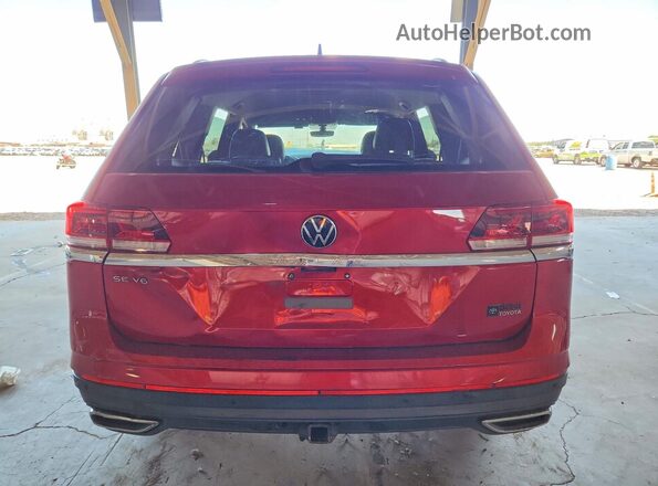 1V2WR2CA4NC503003 2022 VOLKSWAGEN ATLAS Maroon უკანა ხედი