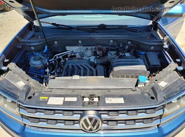 1V2WR2CA6KC540811 2019 VOLKSWAGEN ATLAS Blue Vista del compartimento del motor