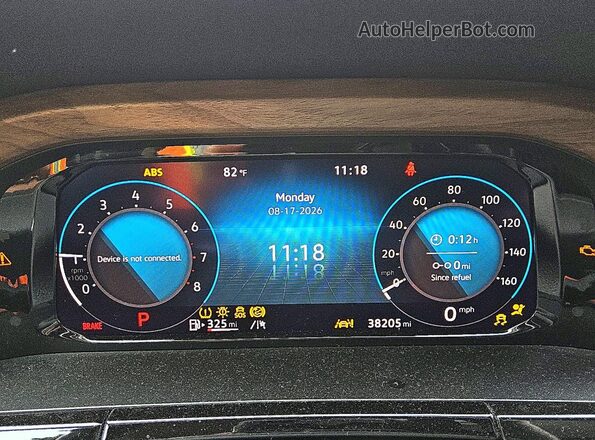1V2WR2CA8SC505039 2025 VOLKSWAGEN ATLAS Black Instrument cluster view