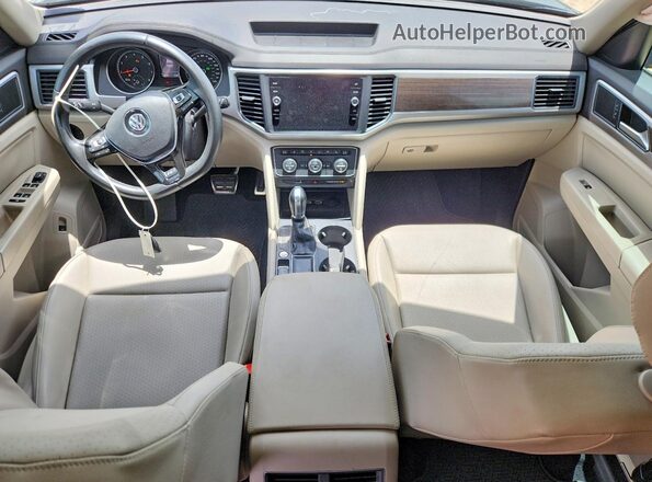 1V2YR2CA4KC575419 2019 VOLKSWAGEN ATLAS Black წინა პანელის ხედი