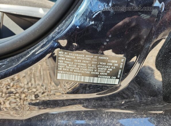 1VWAA7A37LC005151 2020 VOLKSWAGEN PASSAT Черный Вид наклейки с VIN-кодом